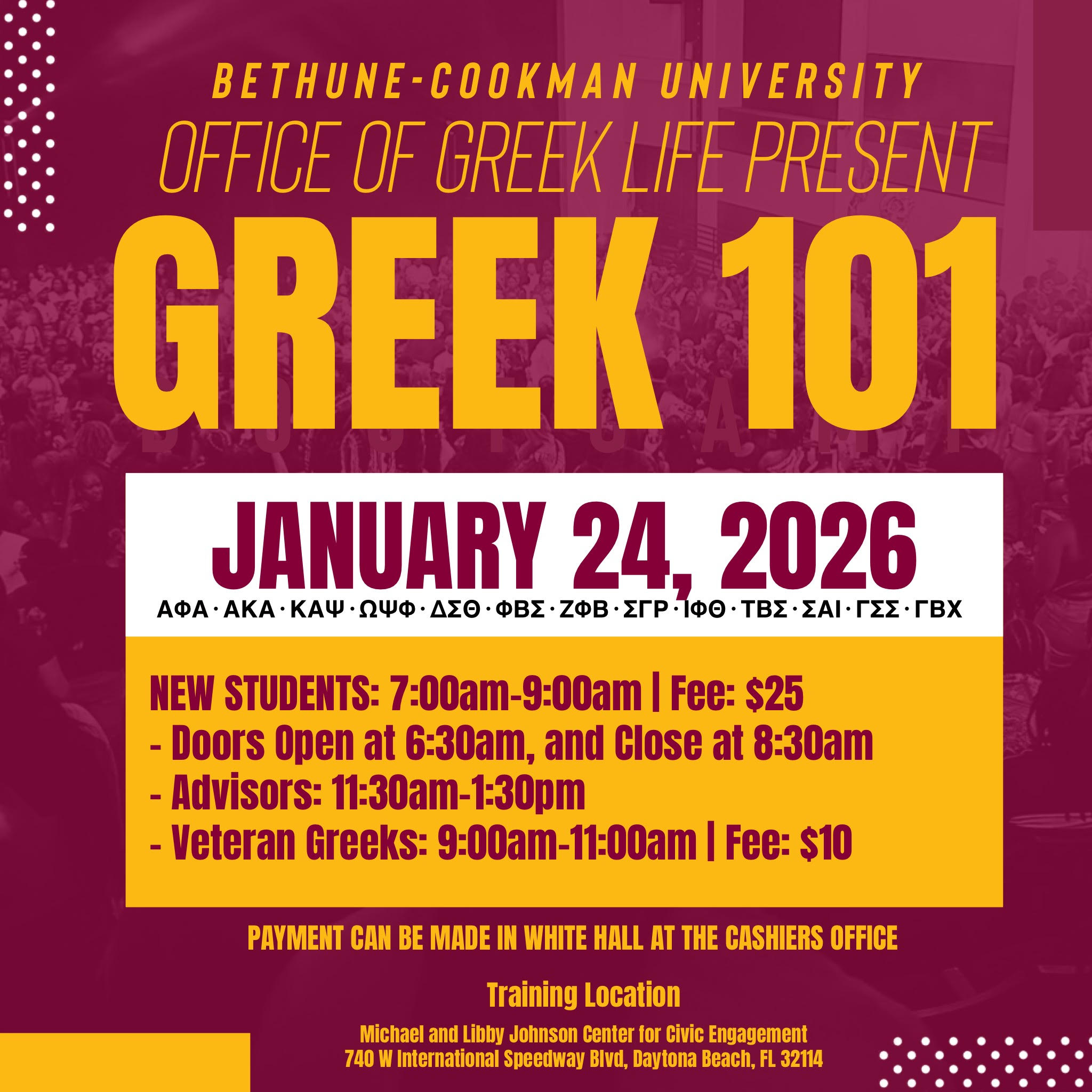 2026 Spring Semester Greek Boot Camp101